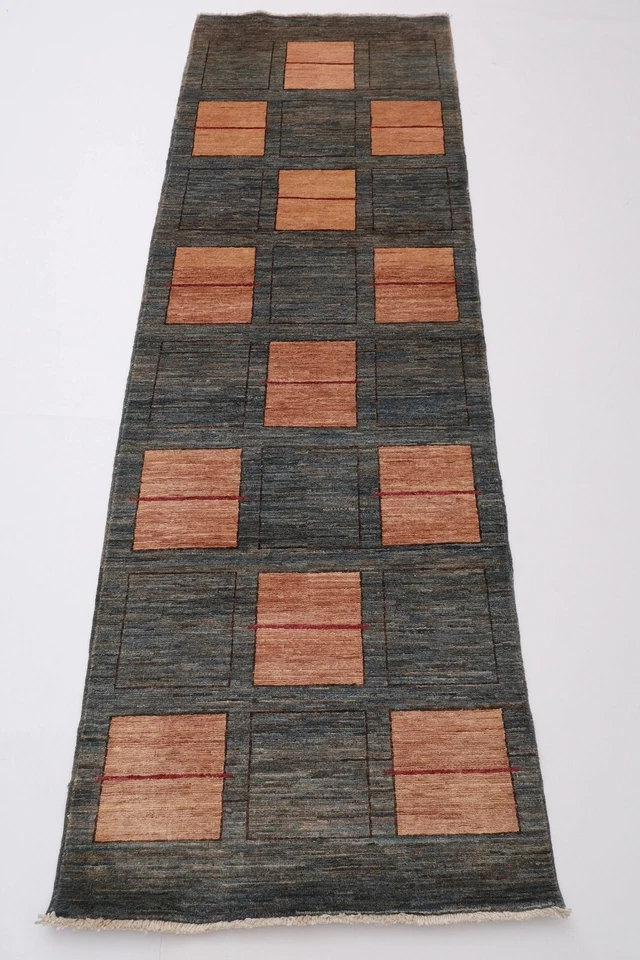 8 ft Hallway Tribal gabbeh Runner Rug Afghan Hand Knotted Wool Bedroom Rug - Image 1 of 4