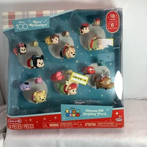 Target Tsum Tsum Disney 100 Retro Reimagined Holiday Pack (18) Figures 2023 New - Picture 1 of 2
