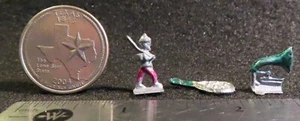 Metal Soldier Tennis Racket Record Toy Child Play Estate AS IS 1:12 Mini CA7808 - Picture 1 of 4