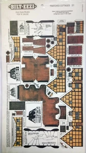 * BILT EEZI D1 Thatched Cottages 2 mm scale Model N Gauge Card Kit - Picture 1 of 1