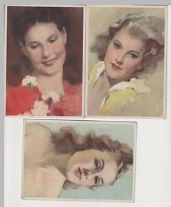 Schöne Frauen , 3 Künstlerkarten Kunstanstalt Etzold & Kiessling Crimmitschau - Picture 1 of 2