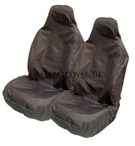 For KIA Sportage - Heavy Duty Black Waterproof Car Seat Covers - 2 x Fronts - Picture 1 of 3