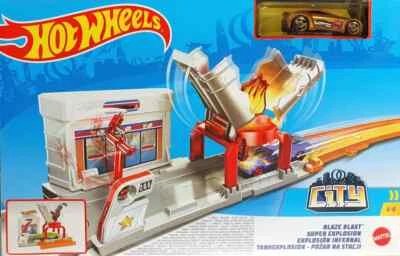 🔥 Hot Wheels FNJ36 HW City Starter Kit Blaze Blast Super Explosion Geschenk 🔥