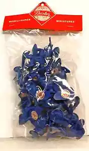 24 Mexican Bandits blue color - 54mm plastic soldiers - mint in header card bag - Picture 1 of 2