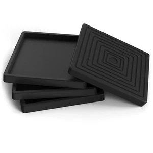 4 Pack 2.5 Inch Non Slip Rubber Furniture Coaster Cups for Hardwood Floors - Picture 1 of 6