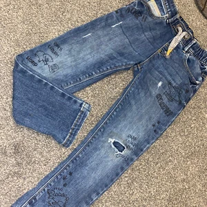 Boys Dino Blue Jeans 4-5 Years - Picture 1 of 1