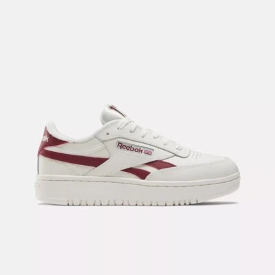 Женские кроссовки Reebok Club C Double Revenge цвет мела белый бордовый 100202356 - Изображение 1 из 4