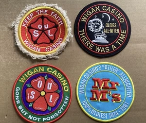 4 WIGAN CASINO BESTICKTE PATCHES FÜR £9,99! - Bild 1 von 1