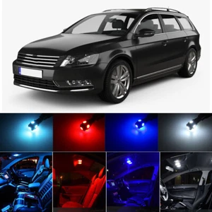 FOR VW Passat B7 2010-2014 INTERIOR LED Package KIT Bulbs LIGHT - WHITE RED BLUE - Picture 1 of 12