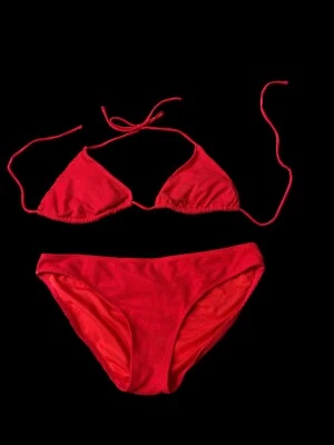 No Boundaries Women's Jr Miss XL 15/17 Net Red Bikini 2 Pc Swimsuit - Image 1 of 4