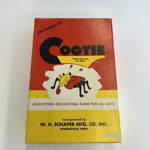 1949 DAS SPIEL VON COOTIE W. H. Schaper MFG. Unternehmen KOMPLETT tolle Vintage-Form - Bild 1 von 4