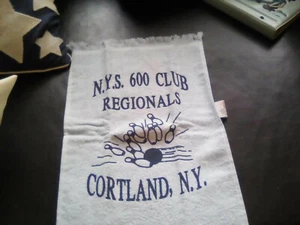 Vintage cannon Bowling Hand towel 600 CLUB regional new York Sports Bar Prop - Picture 1 of 5