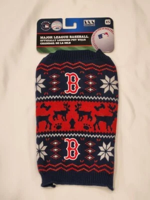 Genuine MLB Boston Red Sox Dog Sweater - XS (Up to 8lbs) - Image 1 of 4