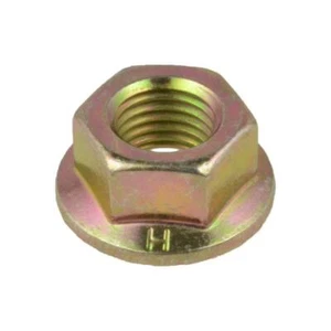 M10 x 1.25p Metric Fine Zinc Class 8 Hex Flange Serrated Nut DIN 6923 - Picture 1 of 3