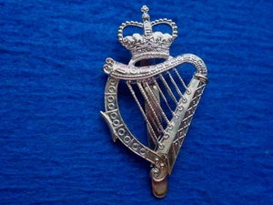 LONDON IRISH SILVER PLATED CAUBEEN, CAP BADGE, SLIDER FIXING - Picture 1 of 2