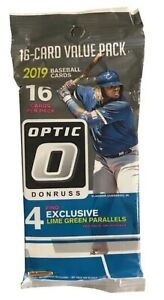 2019 Donruss Optic Baseball Sealed Jumbo Fat/Cello Pack - Lime Green Exclusive's