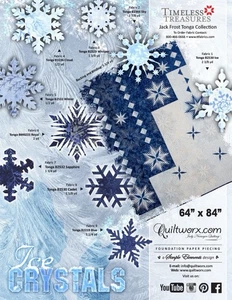 Ice Crystals Judy Niemeyer Timeless Treasures Paper Pieced 64x84 Pattern NEW - Picture 1 of 3