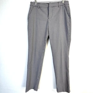 SZ 6 LIVERPOOL Pants Gray & White Gingham Women's Slacks Tapered Stretch - Picture 1 of 11