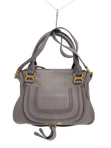 Bolso de Mano Doble Chloe Marcie Bolso de Mano de Hombro de 2 Vías Cuero Gris Bueno - Imagen 1 de 8