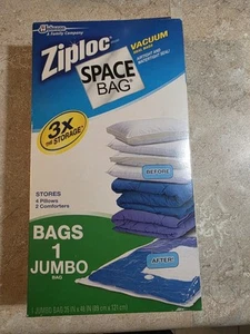 Ziploc Space Bag 1 Jumbo Waterproof Compression Reusable - Picture 1 of 4