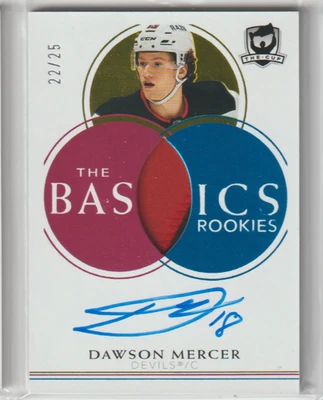 2021-22 The Cup Dawson Mercer RC #22/25 Basics Rookie PATCH AUTO RPA TB-DM - Image 1 of 2