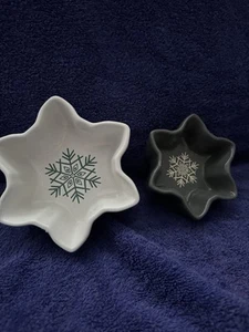 St. Nicholas Square® 2-pc. Ceramic Figural Snowflake Bowl Set - Picture 1 of 4