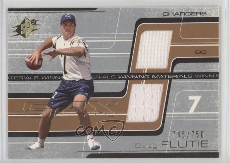 2001 SPx Winning Materials Bronze /750 Doug Flutie #WM-DF - Image 1 of 2