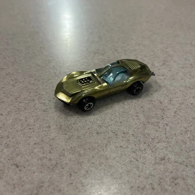 Johnny Lightning Topper 1970 personalizado Mako Shark dorado con interior blanco Corvette Foto 1 de 4