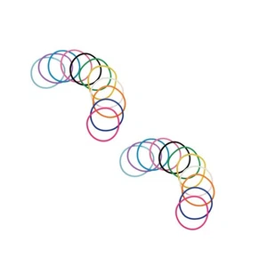  2 Count Gel Stretchable Bracelets Bands Colorful Silicone Wristbands Adjustable - Picture 1 of 12