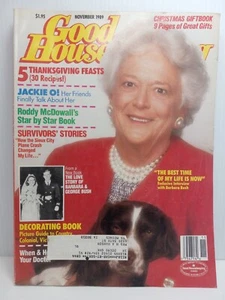 Good Housekeeping Magazine Advertising November 1989 Barbara Bush Recipes Disney - Picture 1 of 4