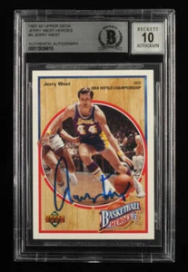 Jerry West Signed 1991-92 Upper Deck Jerry West Heroes #5 1972 NBA World / Champ - Picture 1 of 2