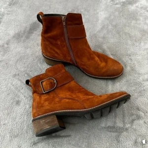 Paul Green Brianna Slouchy Ankle Boots Booties Brown Suede Leather 7.5 US 10 - Picture 1 of 5