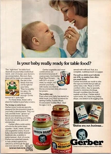PRINT AD 1976 Gerber Baby Bridge to Table Food Junior Toddler 8 x 11 - Picture 1 of 1