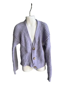 NEW Cat & Jack Girl's Purple Cardigan Sweater Size S 6/7 - Picture 1 of 3
