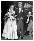 PRESIDENT JOHN F. KENNEDY & JACKIE KENNEDY WEDDING 8X10 B&W PHOTO