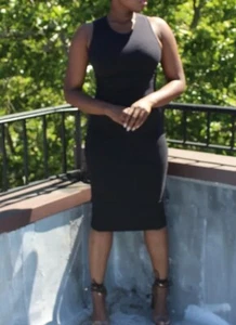 Sexy Women Round Neck Bandage Bodycon-Evening Party Cocktail Club Midi Dress - Picture 1 of 7