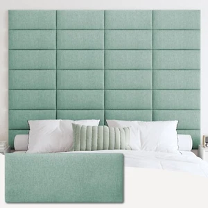 Upholstered Wall Mounted Headboard, 3D Soundproof Wall Panels Peel and Stick ... - Picture 1 of 6