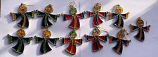 Vintage Stain Glass Sun Catcher Ornaments Angels Lot Of 11