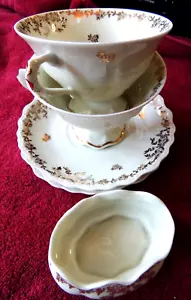 Limoges Porcelain Jammet Seignolles 2 x Piece French Tea/Coffee Set, good cond. - Picture 1 of 13