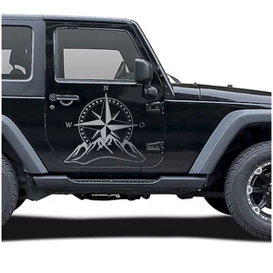 Bussola Berge Argento Lucido Grande 50x48cm Pellicola Adesivo All Ranger KX059 - Foto 1 di 6