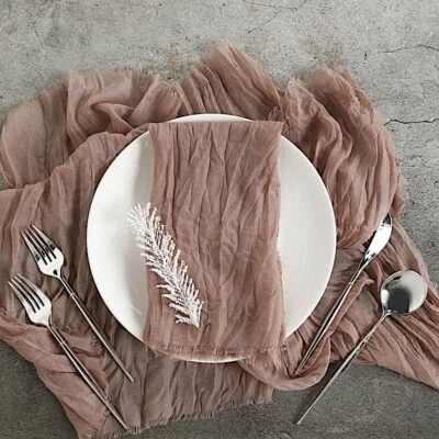 5 Cheesecloth Gauze Cotton DINNER TABLE NAPKINS Wedding Party Events Supplies - Image 1 of 2