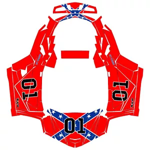 2018 Arctic Cat Wildcat XX Design General Lee Graphic Kit Wraps UTV Decal 4x4 - Foto 1 di 3