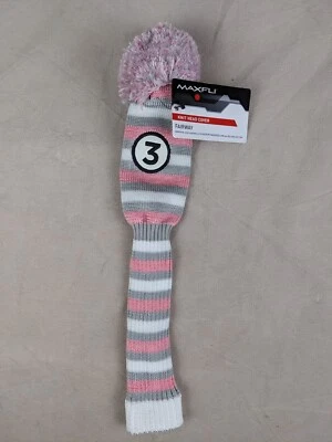 Capa de cabeça de malha Maxfli 3 Fairway rosa cinza MX520 - Imagem 1 de 3