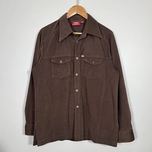 Vintage Dickies USA Western Rockabilly Shirt Jacket Size 44 Snap Button 70s 80s - Picture 1 of 12