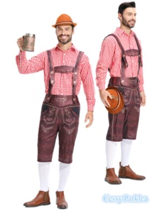H-J1-2 Men's Alpine Bavarian Oktoberfest Costume + Hat - Picture 1 of 12