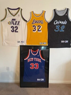 De colección 3 Camisetas HOF de Magic, Shaq & Carl Malone Auténticas por Champion  Foto 1 de 4