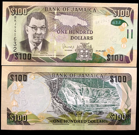 Jamaica 100 Dollars 2021 Banknote World Paper Money UNC Currency Bill Note Cover
