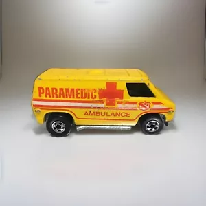 Vintage Hot Wheels 1974 Yellow Paramedic Ambulance Super Van Hong Kong - Picture 1 of 6