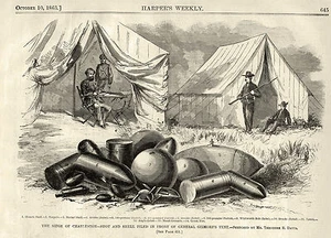 Asedio de la Guerra Civil de Charleston disparo y proyectil de batalla en el campamento general Gilmore - Imagen 1 de 1