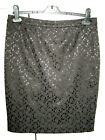 Cleo Petites size 8 jacquard black skirt fitted and fully lined smart womens